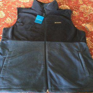 Men's Columbia Blue Fleece Vest - New with tag